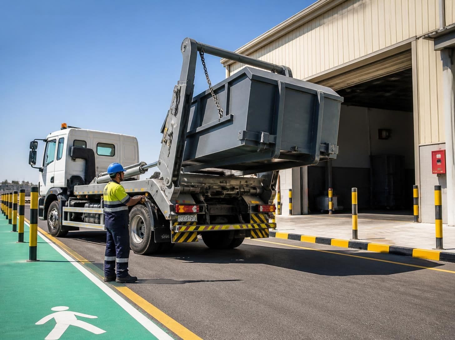 Mixed municipal waste entering a managed recovery facility