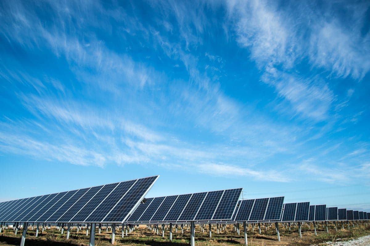 Large-scale solar infrastructure supporting lower-carbon operations